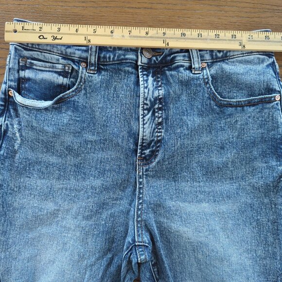 Boston Proper high-rise distressed straight leg Women's Jeans size‎ 10 - Picture 9 of 14